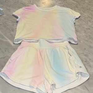 Athleta Kids Pastel Tie-Dye Matching Set